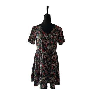 Jacqueline de Yong Dress Sz 34 Floral Tiered